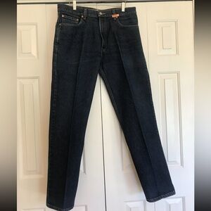 Levi's 505 Dark Blue Wash Regular Fit Straight Jeans. Size 36x32.